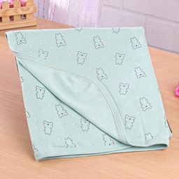 Simply Interlock Knit Towel & Wrapper with Bunny Print L 80 x B 80 cm - Sea Green-picture-19