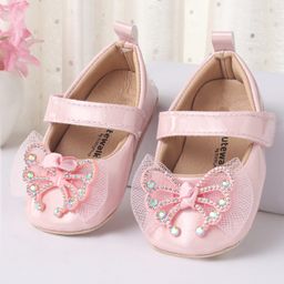 Cute Walk by Babyhug Booties With Velcro Closure & Butterfly Applique - Pink-image-54