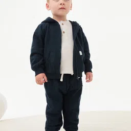 Marks & Spencer Infant Boys Pure Cotton Mid-Rise Joggers-image-94