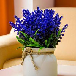 Ekhasa Purple 1 Pieces Lavender Artificial Flower With Pot-3