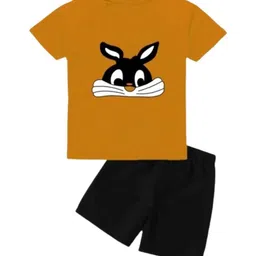 MITANSH Kids Printed Round Neck Pure Cotton T-Shirts With Shorts-picture-10