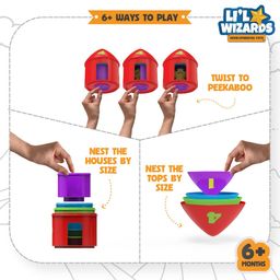Li'l Wizards Buildable Bird House Peek-a-Boo Nesting Toy - Multicolour image 2