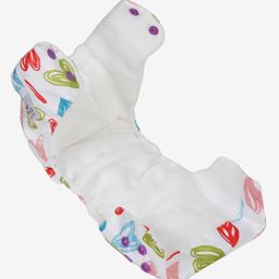 Mylo Baby Freesize Adjustable Cloth Diapers with 3 Free Insert Oeko Tex Certified Pack of 3 Rainbow Heart ABC Print - Multicolour image 4