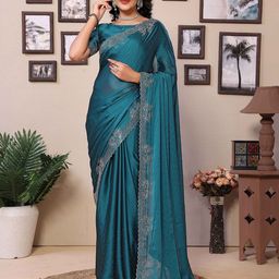 Rhey Beads and Stones Emebllished Pure Georgette Saree-image-26