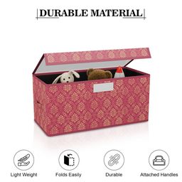 Kuber Industries Maroon & Beige Printed Drawer Organiser With Transparent Lid image 4
