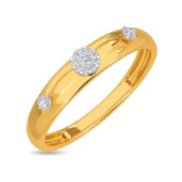 Kisna Diamond & Gold Jewellery Diamond Sprinkled Band 14k (585) Diamond & Gold Ring For Women-picture-43
