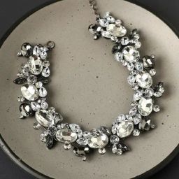 Sohi Silver Designer Statement Stones Necklace-15