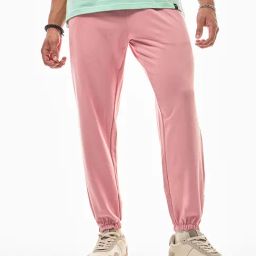 Bewakoof Pink Relaxed Fit Oversized Joggers-image-39