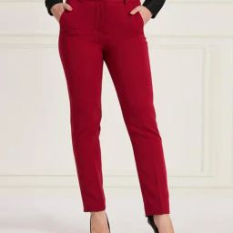SALT Attire Viva Magenta Savant High Rise Straight Fit Pants-image-56