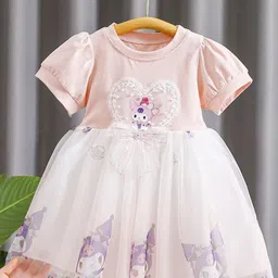 YK Girls Printed Fit & Flare Dress-picture-36