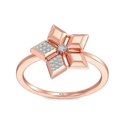 Joyalukkas 18k Rose Gold & Diamond Floral Ring for Women-image-26