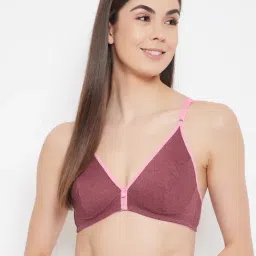 Clovia Maroon Non Wired Non Padded Demi Cup Bra-44