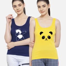 Friskers Multicolor Printed Camisole (Pack Of 2)-image-47
