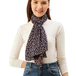 Trend Arrest Blue Floral Print Scarf-picture-37