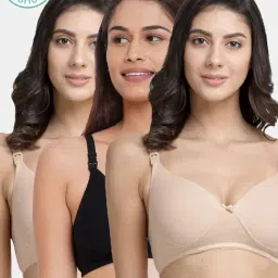 Inner Sense Multicolored Non Wired Padded Nursing Bra (Pack Of 3)-image-60
