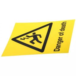 RS PRO Black/Yellow PC Safety Labels, Danger of Death-Text 400 mm x 300 mm Model No 7760989-image-67