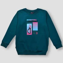 Gini & Jony Kids Green Graphic Full Sleeves Sweatshirt-image-43