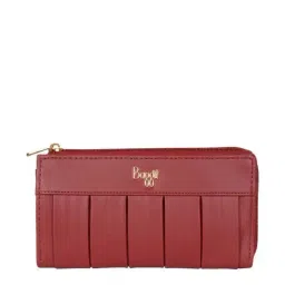 Baggit Red Textured Zip Around Wallet for Women-image-1