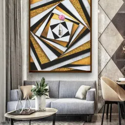 The Art House Abstract Multicolor Canvas Painting-image-89