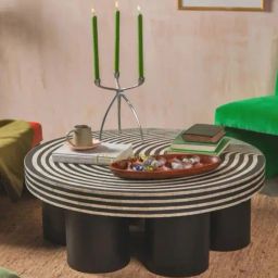 Casagold Black Small Bone Inlay Eliza Round Coffee Table-46