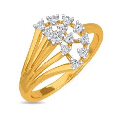 Kisna Diamond & Gold Jewellery Shelbie 14k (585) Diamond & Gold Ring For Women-image-14