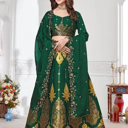 Fabcartz Semi-Stitched Lehenga & Unstitched Blouse With Dupatta image 5