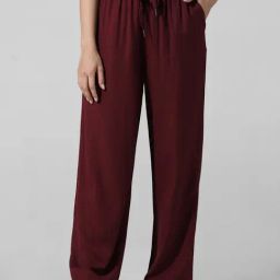 Only Maroon Regular Fit High Rise Pants-image-87