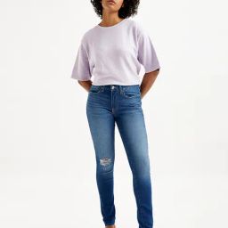 Levi's Blue Straight Fit High Rise Jeans-picture-5