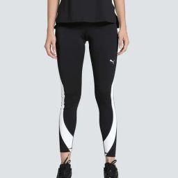 Puma Black Slim Fit Color-Block Sports Tights-picture-48