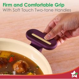Wonderchef Bellagio Deep Purple 24cm Kadhai With Lid image 5