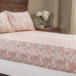 MASPAR Rust Geometric Printed Pure Cotton 200 TC Double Bedsheet Set 2.24 x 2.75 m-12