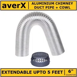 5 Feet Extendable Length with 6 Inch Diamter Chimney Aluminium Flexible Duct Pipe / Chimney Pipe Hose Pipe-27