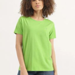 United Colors of Benetton Green Plain Top-image-64