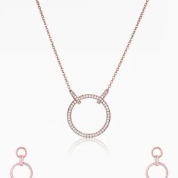 GIVA 925 Sterling Silver Rose Gold Set for Women-image-39