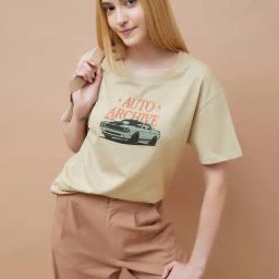 Fame Forever By Lifestyle Beige Cotton Regular Fit Printed T-Shirt-picture-26