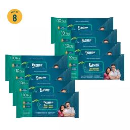 ELDURO Unisex Aloe Vera Enriched Adult Wet Wipes (Pack of 8)-image-13