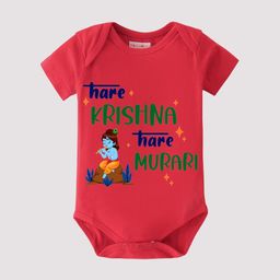 BLUSHES Infants Janmashtami Printed Pure Cotton Bodysuit-image-59