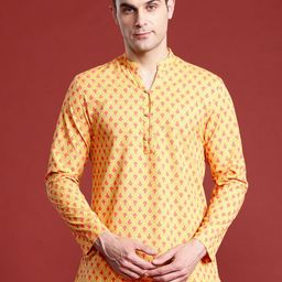 Anouk x Basant Bahaar Ethnic Motifs Print Cotton Linen Kurta-picture-22