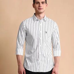 U.S. Polo Assn. white Stripes Shirt-image-69