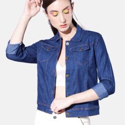 BUYNEWTREND Blue Regular Fit Jacket-image-38