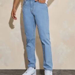 Styli Light Blue Regular Fit Lightly Washed Jeans-image-68