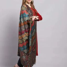 Monte Carlo Women's Multi Color Self design Shawl image 3
