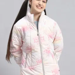 Monte Carlo Kids Baby Pink & White Printed Full Sleeves Jacket-picture-49