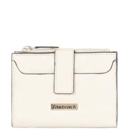 Fastrack Beige Solid Bi-Fold Wallet for Women-27
