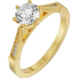 EMORI 18k White Gold Lab Grown Diamond White Stones Ring for Women-picture-29