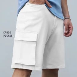 The Souled Store White Regular Fit Solid Shorts-image-11
