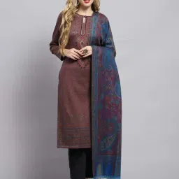 Monte Carlo Women's Blue Self Design Shawl-picture-27