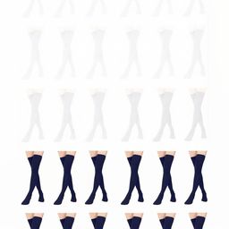 MUKHAKSH Pack of 12 Girls Cotton Navy Blue Stockings-25