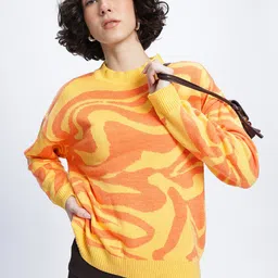 glitchez Dream Drop Knit Abstract Design Pullover-image-33