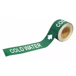 BRADY Pipe Marker Cold Water Green & White for 2-1/2 to 6 inch Outer Diameter Pipe, 9K973 Pack of 25 Pcs)-image-75